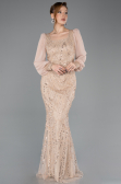 Long Gold Beaded Evening Dress ABU5695