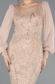 Long Gold Beaded Evening Dress ABU5695