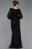Long Black Beaded Evening Dress ABU5695