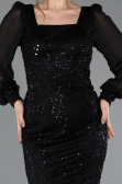 Long Black Beaded Evening Dress ABU5695