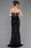Long Black Beaded Evening Dress ABU5696