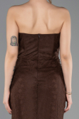 Long Brown Dantelle Evening Dress ABU5717