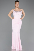 Long Powder Color Dantelle Evening Dress ABU5717