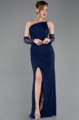 Long Navy Blue Dantelle Evening Dress ABU5700
