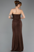 Long Brown Dantelle Evening Dress ABU5717