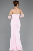 Long Powder Color Dantelle Evening Dress ABU5717