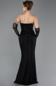 Long Black Dantelle Evening Dress ABU5717
