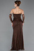 Long Brown Dantelle Evening Dress ABU5700
