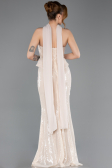 Long Beige Mermaid Prom Dress ABU5721