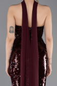 Long Burgundy Mermaid Prom Dress ABU5721