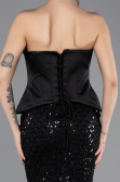 Long Black Scaly Evening Dress ABU5702