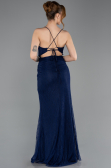 Long Navy Blue Dantelle Prom Gown ABU5719