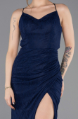 Long Navy Blue Dantelle Prom Gown ABU5719