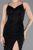 Long Black Dantelle Prom Gown ABU5719