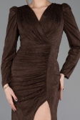 Long Brown Dantelle Evening Dress ABU5720