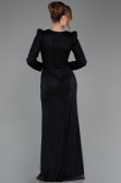 Long Black Dantelle Evening Dress ABU5720