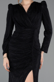 Long Black Dantelle Evening Dress ABU5720