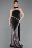 Long Black Scaly Mermaid Evening Gown ABU5703