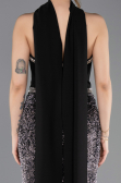 Long Black Scaly Mermaid Evening Gown ABU5703