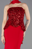 Long Red Mermaid Prom Dress ABU5704