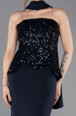 Long Navy Blue Mermaid Prom Dress ABU5704
