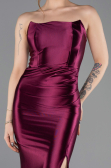 Long Cherry Colored Prom Gown ABU5707