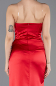 Long Red Satin Evening Dress ABU5708