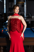 Long Red Mermaid Prom Dress ABU5704