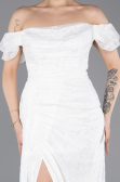 Long White Dantelle Evening Dress ABU5728