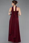 Long Burgundy Chiffon Evening Dress ABU5715