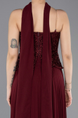 Long Burgundy Chiffon Evening Dress ABU5715