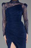 Long Navy Blue Dantelle Evening Dress ABU5700