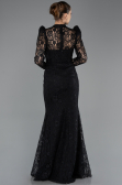 Long Black Dantelle Evening Dress ABU5734