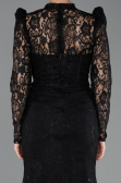 Long Black Dantelle Evening Dress ABU5734