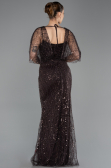 Long Brown Beaded Evening Dress ABU5718