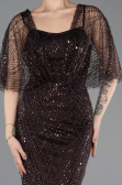 Long Brown Beaded Evening Dress ABU5718