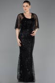 Long Black Beaded Evening Dress ABU5718
