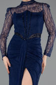 Long Navy Blue Dantelle Evening Dress ABU5736