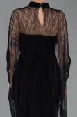 Long Black Dantelle Evening Dress ABU5739