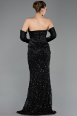 Long Black Scaly Evening Dress ABU5732