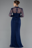 Long Navy Blue Dantelle Evening Dress ABU5736