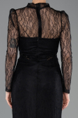Long Black Dantelle Evening Dress ABU5736
