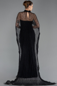 Long Black Dantelle Evening Dress ABU5739