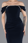 Long Navy Blue Mermaid Evening Gown ABU5740