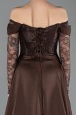 Long Brown Dantelle Evening Dress ABU5723