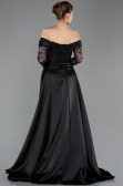 Long Black Dantelle Evening Dress ABU5723