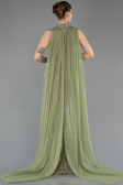 Long Olive Drab Beaded Mermaid Prom Dress ABU5741