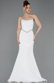 Long White Evening Dress ABU5747