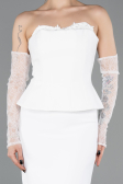 Midi White Cocktail Dress ABK2539
