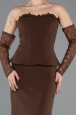 Midi Brown Cocktail Dress ABK2539